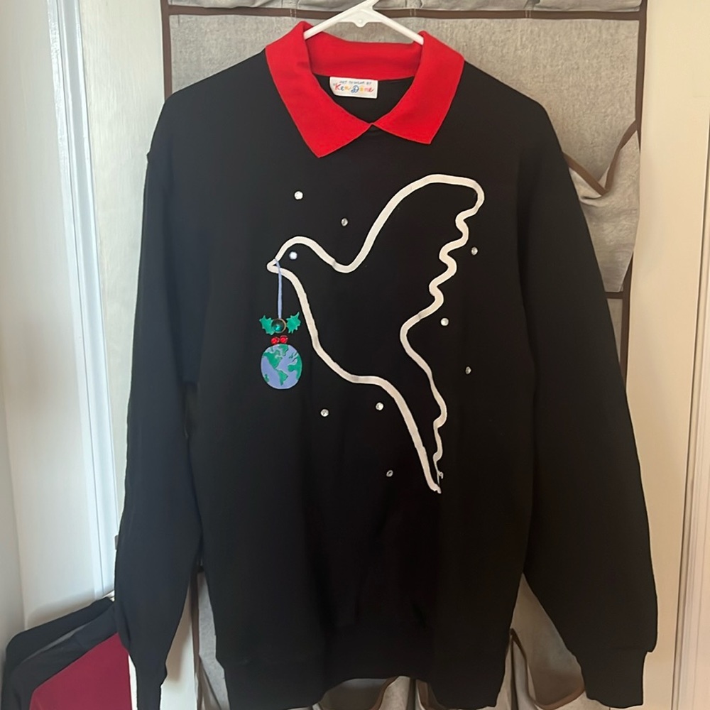 Ken Done Vintage Art to Wear Collared Sweater